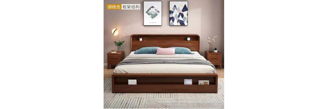solid wood bed