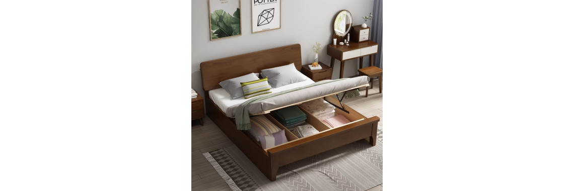 solid wood bed