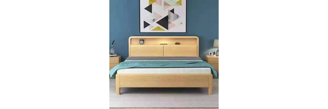 solid wood bed